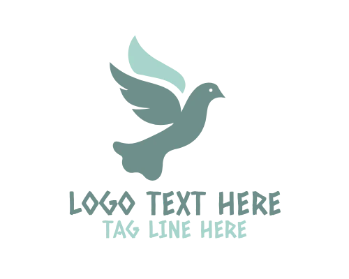 Dove Flying Sun Logo