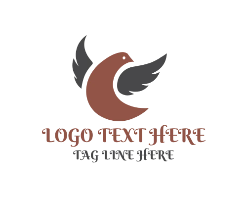 Dove Gliding Circle Logo
