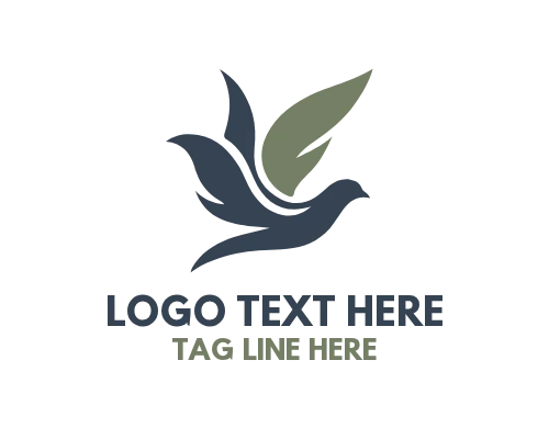 Dove Gliding Line Logo