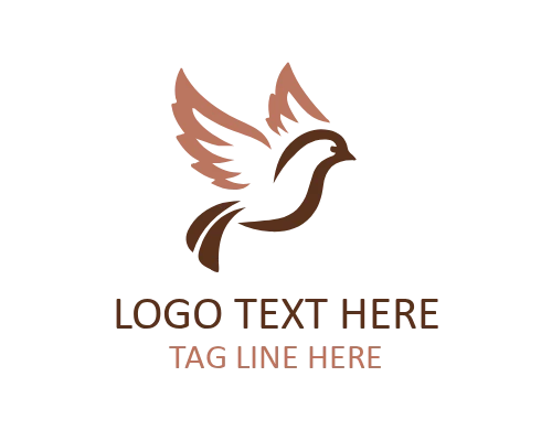 Dove Gliding Moon Logo