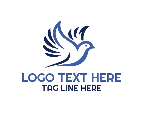 Dove Gliding Over Trees Logo