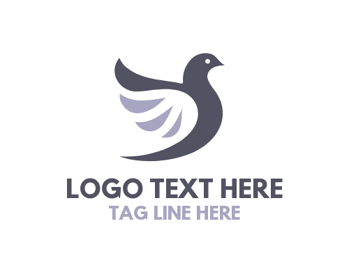 Dove Hovering Clouds Logo