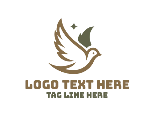  Dove Hovering Mountain Logo