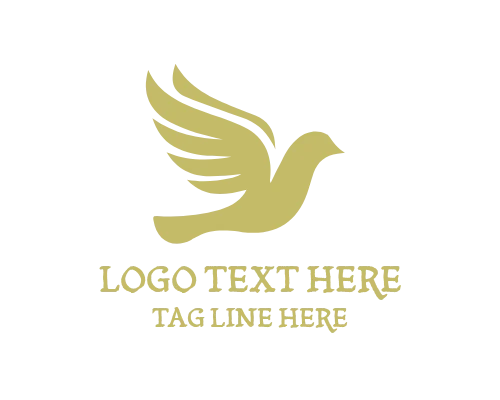Dove Hovering Over Water Logo