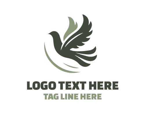 Dove Hovering Sky Logo