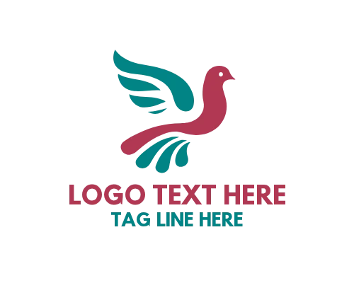 Dove Silhouette Elegant Bird Logo