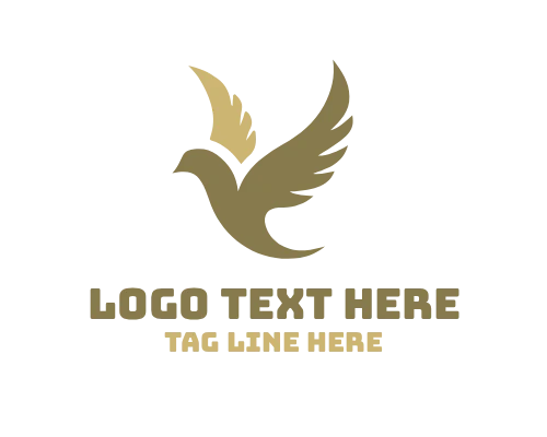 Dove Soaring Landscape Logo