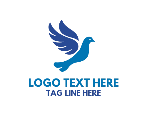 Dove Soaring Over Land Logo