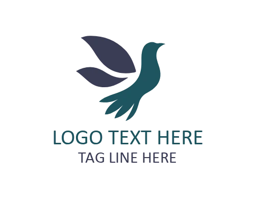 Dove Soaring Sky Logo