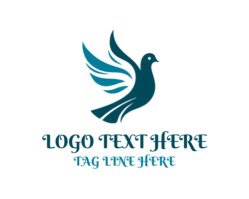 Dove Sunset Flight Peace Logo