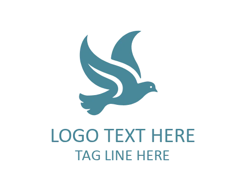 Dove Wings Circle Harmony Logo