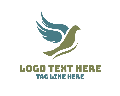 Dove Wings Circle Logo