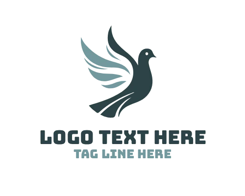 Dove Wings Spread Freedom Logo