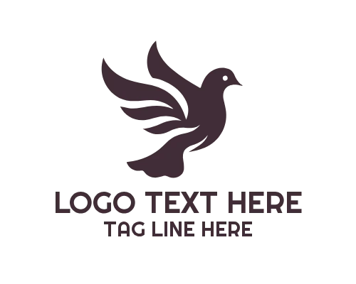 Dove with Light Rays Spiritual Logo
