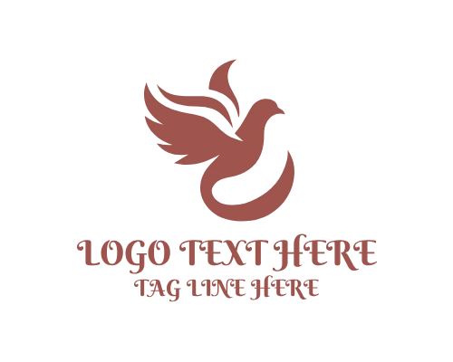 Dove with Olive Branch Peace Logo