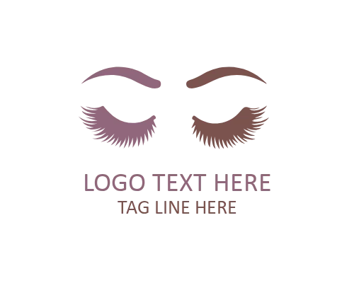 Dramatic Eye Lashes Logo for Makeup Brands