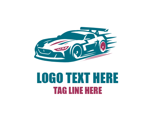 Drift Style Racing Car Logo