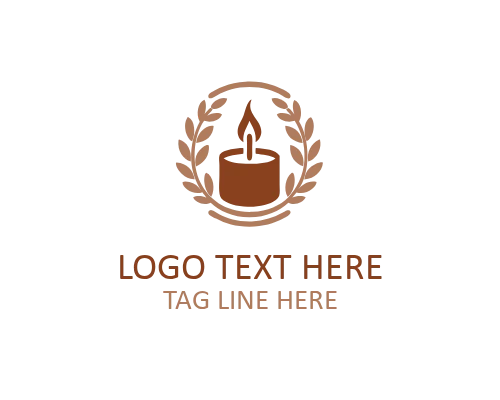 Drop Flame Candle Logo