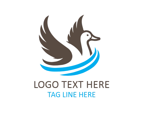 Duck Dot Pattern Logo for Modern Brands
