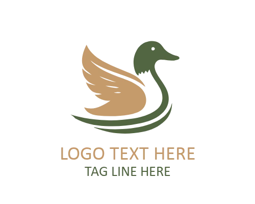 Duck Emblem Line Art Logo for Minimal Brands