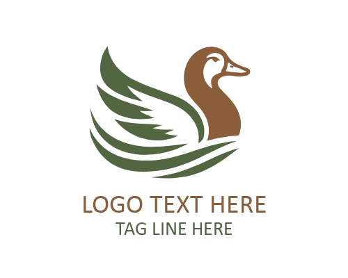 Duck Family on Water Logo for Care and Community Brands