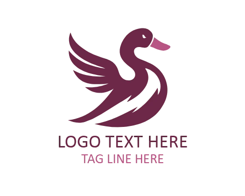 Duck Feather Symbol Logo for Elegant Brands