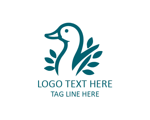 Duck Feeding Logo for Nature and Wildlife Brands