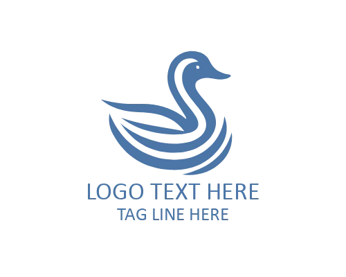 Duck Floating Logo for Calm and Peaceful Brands