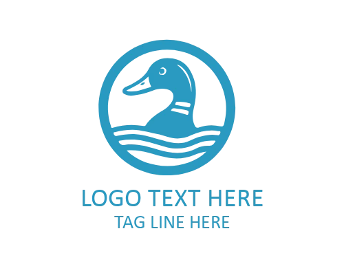 Duck Honeycomb Pattern Logo for Creative and Eco Brands