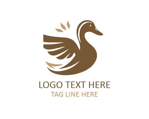 Duck Lake Reflection Logo for Nature and Travel Brands