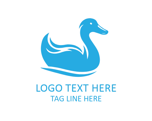 Duck Lotus Water Logo for Calm Nature Brands