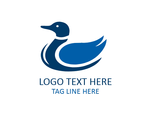 Duck on Lake Logo for Calm and Nature Brands