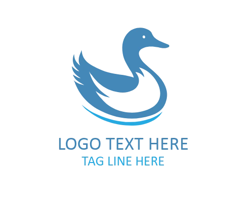 Duck Outline Badge Logo for Outdoor Use
