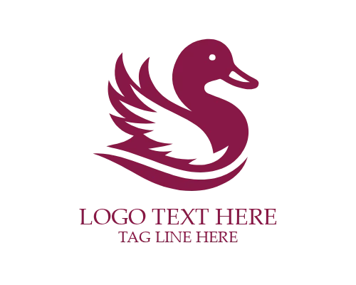  Duck Outline Circle Logo for Modern Brands