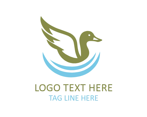 Duck River Flow Logo for Outdoor and Travel Brands