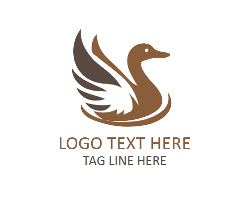  Duck Shadow Silhouette Logo for Minimal Brands