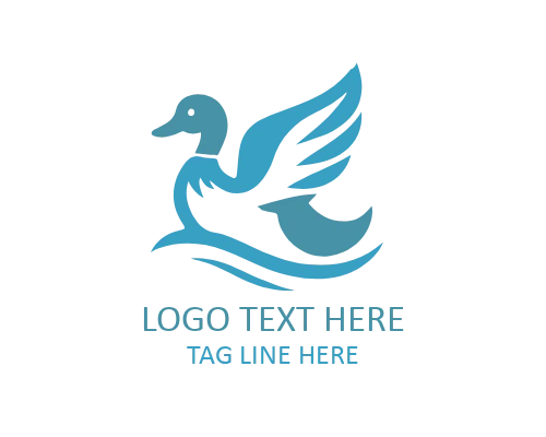 Duck Silhouette Logo for Branding and Watermarks