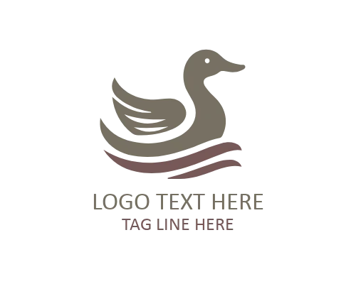 Duck Silhouette Logo for Clean and Elegant Branding