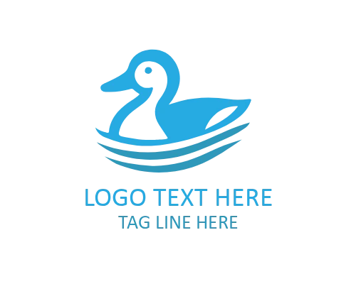Duck Soundwave Water Logo for Media Brands