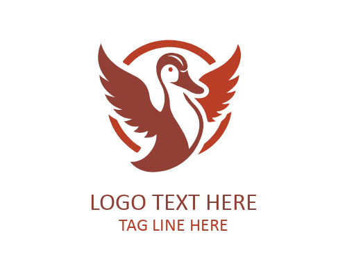 Duck Sunrise Logo for Eco and Nature Brands