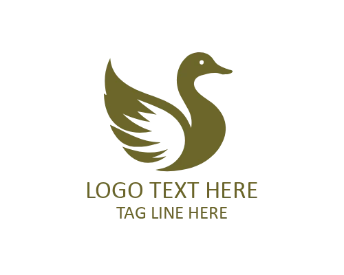 Duck Swimming Logo for Nature and Wildlife Brands