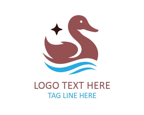 Duck Top View Logo for Unique Branding