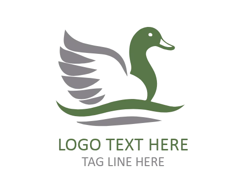 Duck Water Mirror Logo for Calm Branding