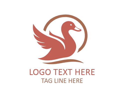 Duck Water Rings Logo for Aquatic Brands
