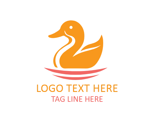 Duck Wave Minimal Logo for Water Brands