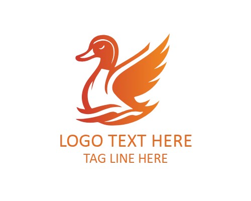 Duck Windmill Energy Logo for Eco and Sustainable Brands