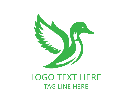 Duck Winter Snow Logo for Seasonal Brands
