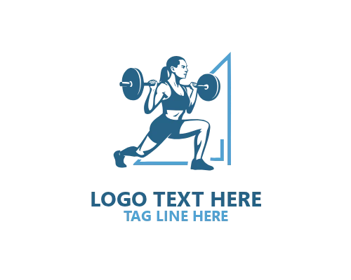 Dumbbell Strong Woman Logo