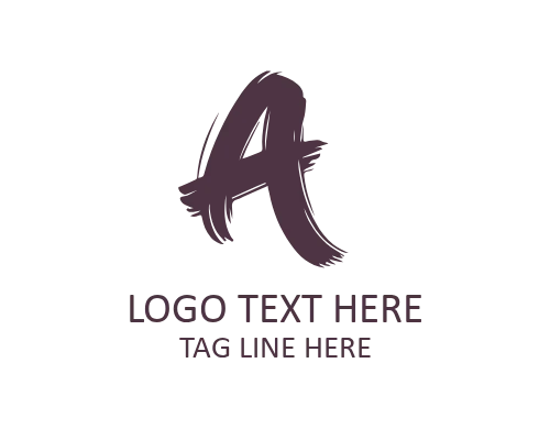 Dynamic Brush Letter A Logo for Creative Branding