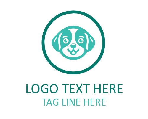 Dynamic Dog Emblem Logo
